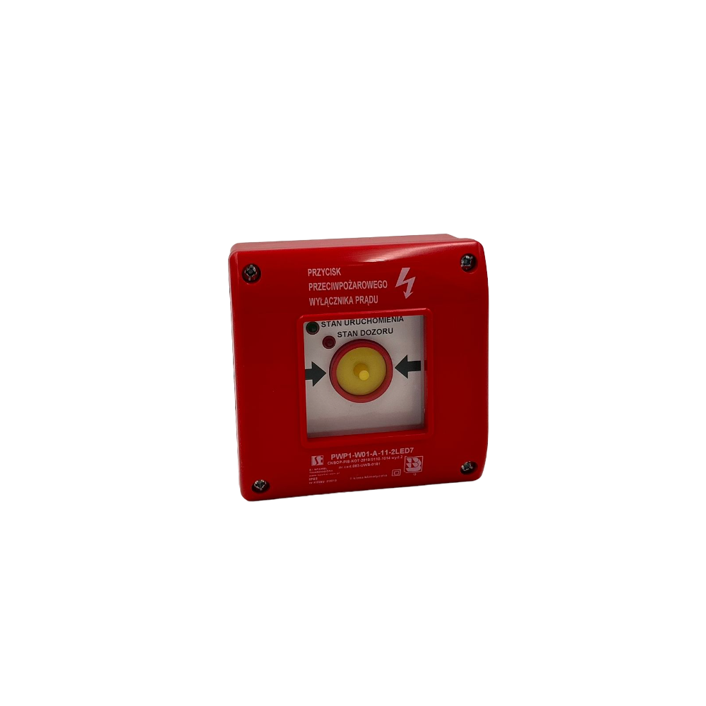 Emergency fire protection switch with double sigalling