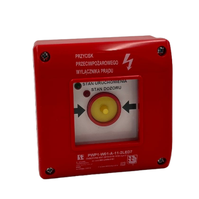 Emergency fire protection switch with double sigalling